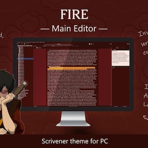 Fire Scrivener-thema voor Windows