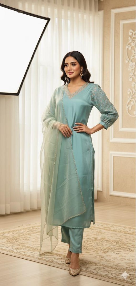 aqua blue indian dress Cute V Neck Blue Pink Tulle Long Prom Dresses, V Neck Blue Pink Formal –  morievent