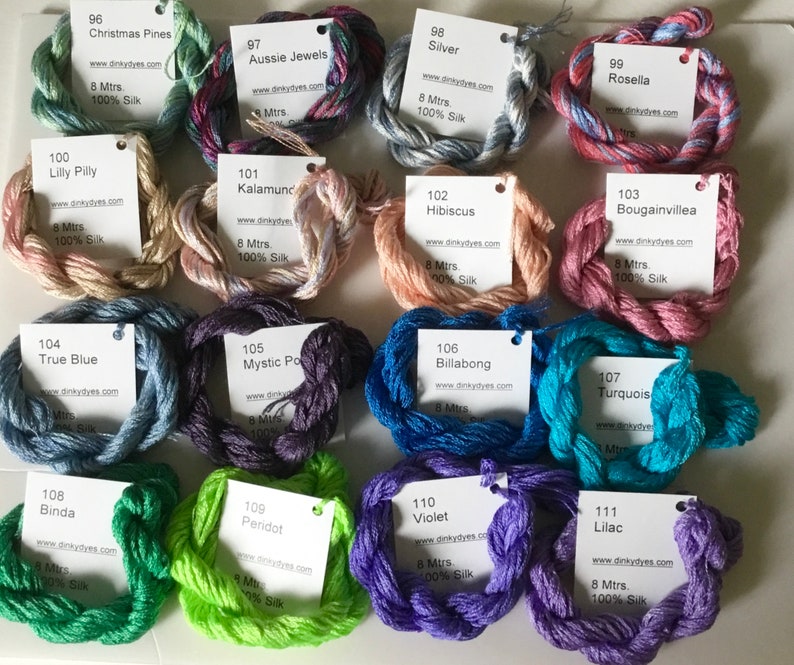 Hand dyed silk floss by Dinky Dyes 48 111 image 5