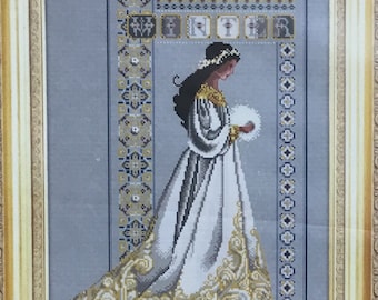 Celtic Winter cross stitch pattern, Lavender and Lace pattern by Marilyn Leavitt-Imblum