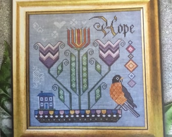 Promise of Spring cross stitch pattern, The Songbird’s Garden Series #4