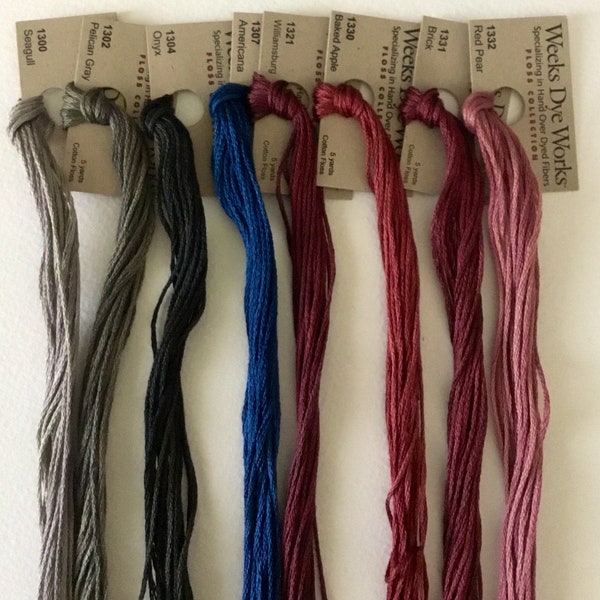 Weeks dye works 1300 - 1343 embroidery floss