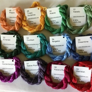 Hand dyed silk floss by Dinky Dyes 48 111 image 1