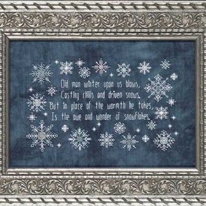 Ode to Snowflakes -counted cross stitch pattern booklet, Glendon Place cross stitch design