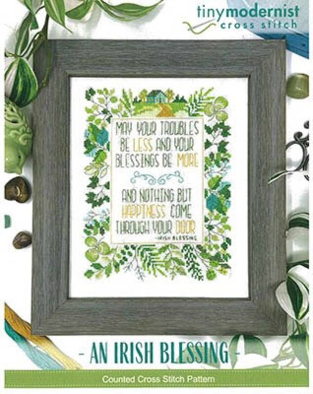An Irish Blessing Cross Stitch Pattern by Tiny Modernist, Pattern Only Etsy
