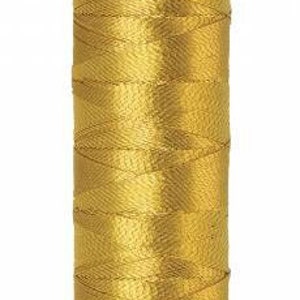Mettler metallic yellow #7633 0490 Polyester/Nylon Metallic Embroidery Thread 40wt 300d 110yds
