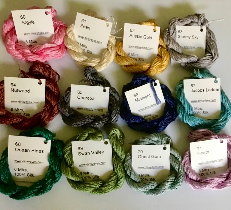 Hand dyed silk floss by Dinky Dyes 48 111 image 2