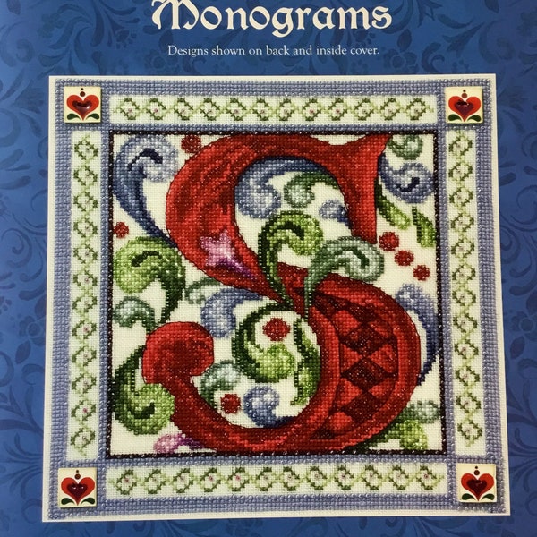 Monogram cross stitch pattern book, Jim Shore cross stitch pattern