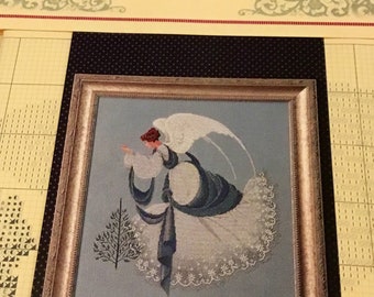 Ice Angel -cross stitch pattern, Lavender and Lace pattern by Marilyn Leavitt-Imblum