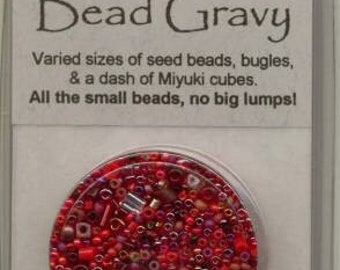 Rich Paprika - Bead gravy, glass bead mix varied sizes of seed beads, bugles and a dash of Miyuki cubes for embellishments in needlework