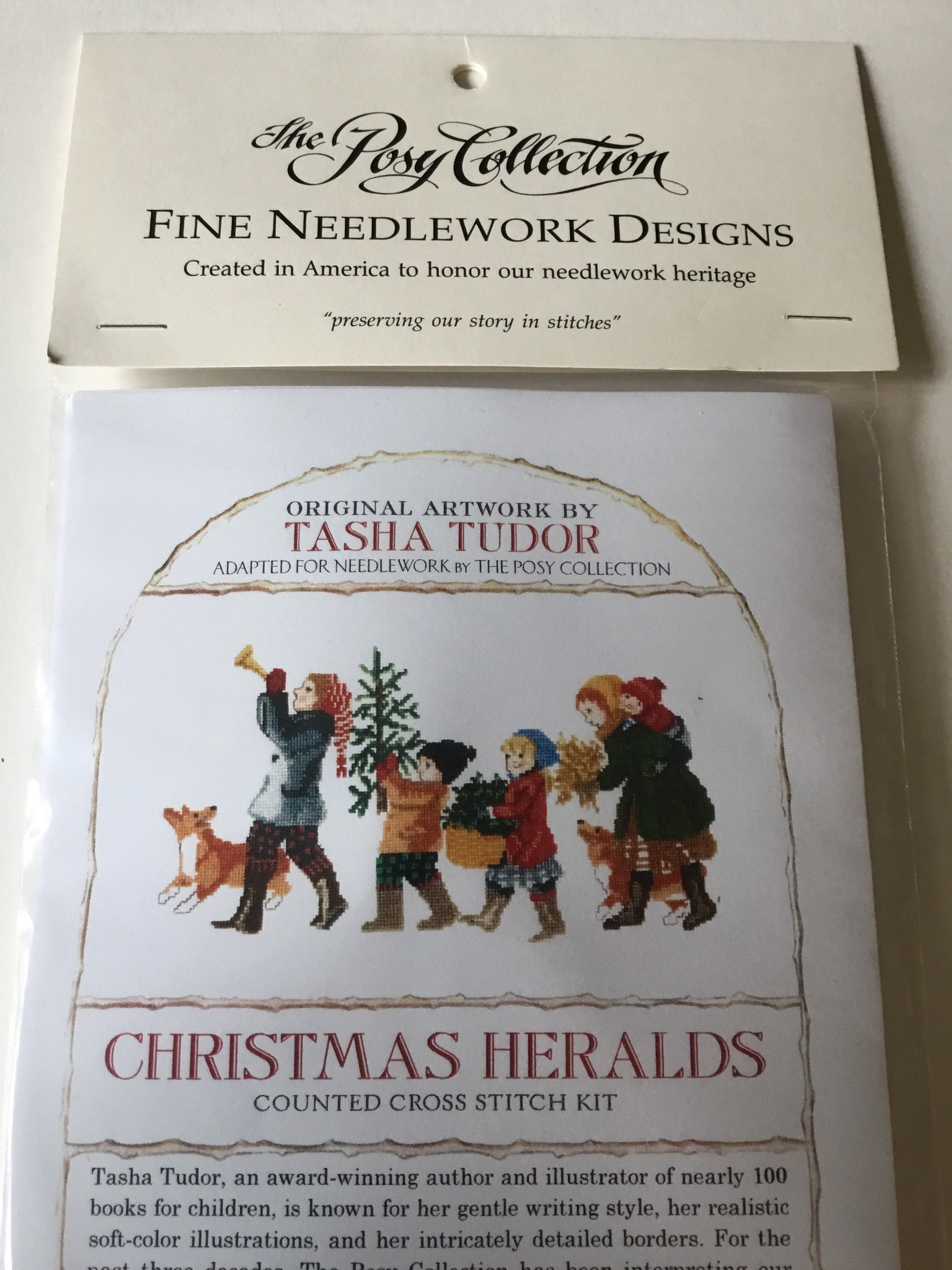 Tasha Tudor and Family - Christmas Heralds Counted Cross Stitch KIT