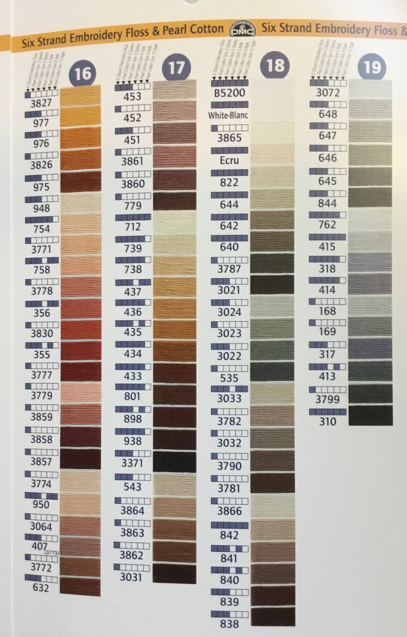 DMC embroidery floss ecru white bright white 151 356 DMC Etsy