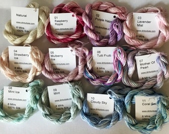 Hand dyed silk floss by Dinky Dyes - 00- 47