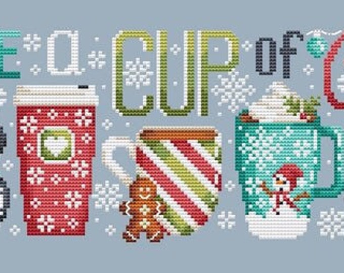 Cup of Cheer Counted Cross Stitch Pattern by Shannon Christine Designs ...