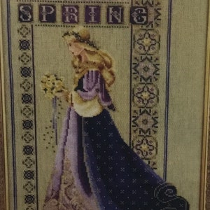 Celtic Spring cross stitch pattern, Lavender and Lace pattern by Marilyn Leavitt-Imblum