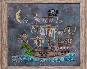 Poltergeist Pirates - counted cross stitch pattern booklet, Glendon Place cross stitch design