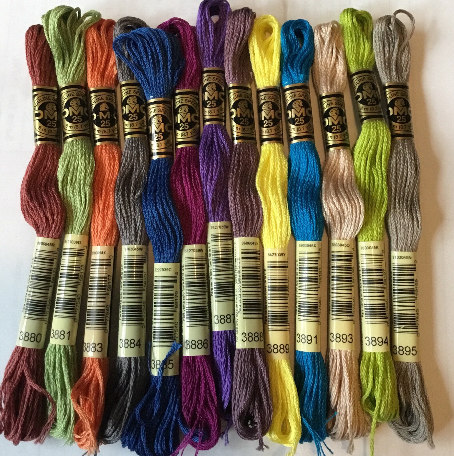 DMC Floss 3880 3895 Embroidery Floss Thread Various Colors Etsy