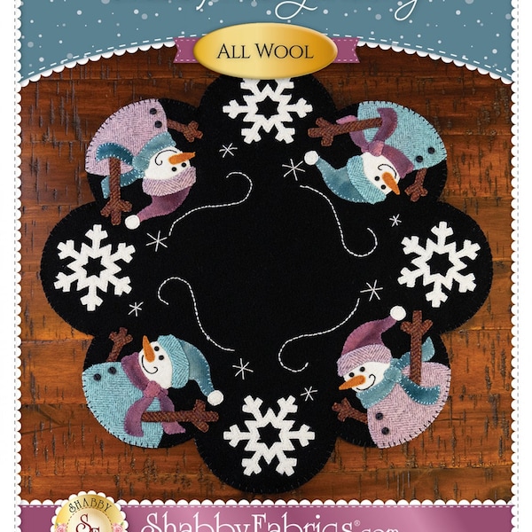 Snowman Wool table mat January pattern
