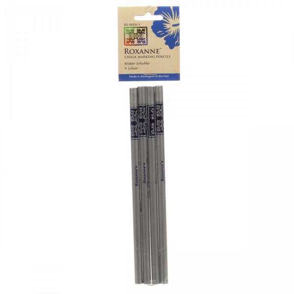 Roxanne quilters choice marking pencils - set of 4 silver water soluble pencils