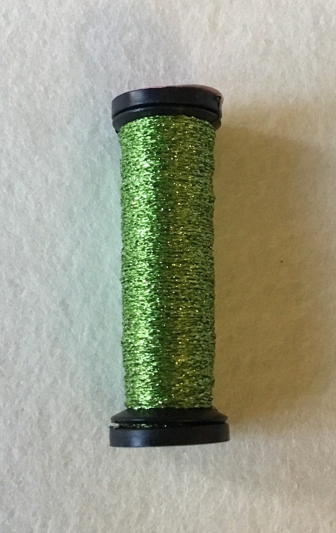 Kreinik Metallic Thread Chartreuse 015, Very Fine Braid 4 or Fine Braid
