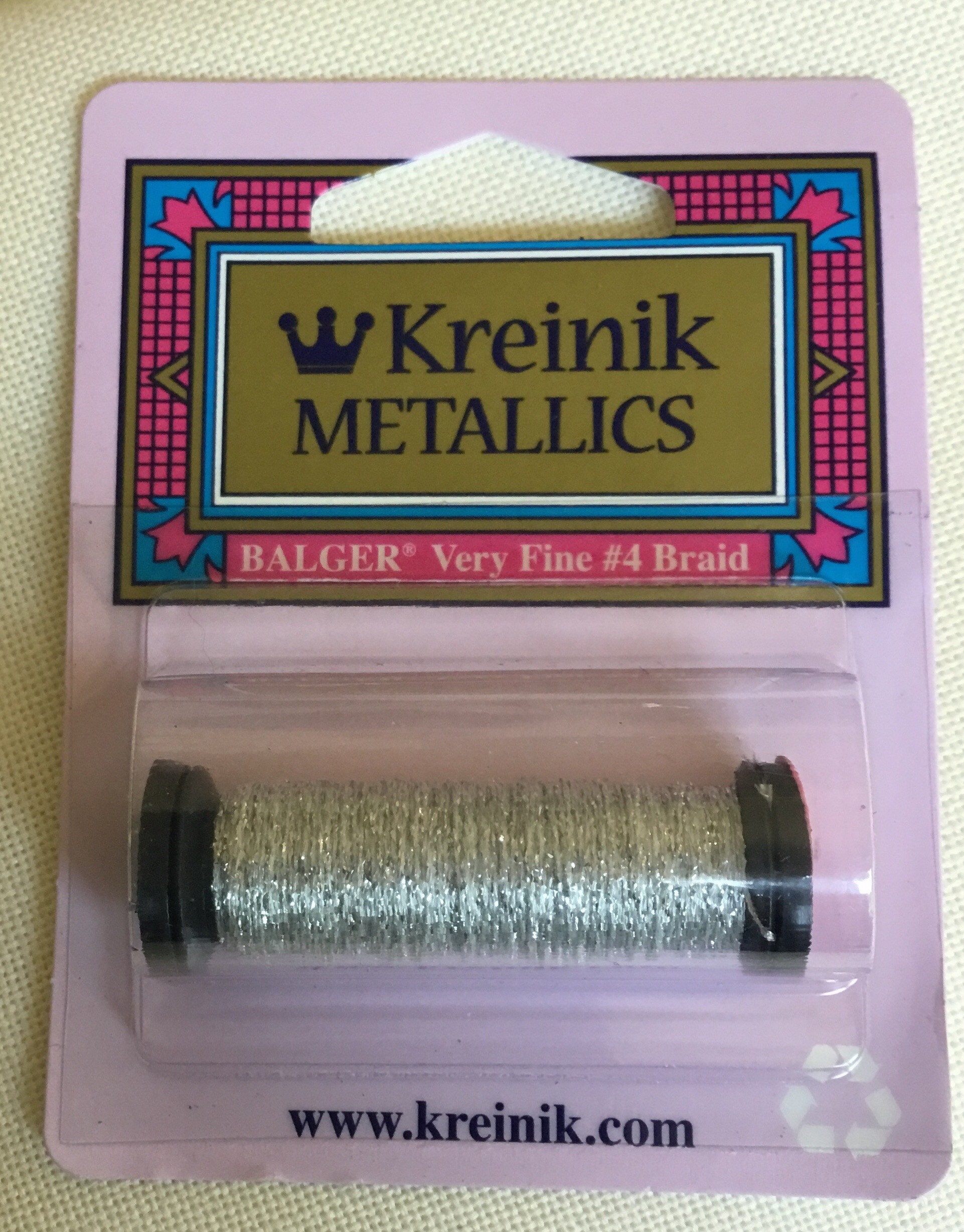Kreinik Metallics Very Fine Braid 4 101 Platinum Etsy UK