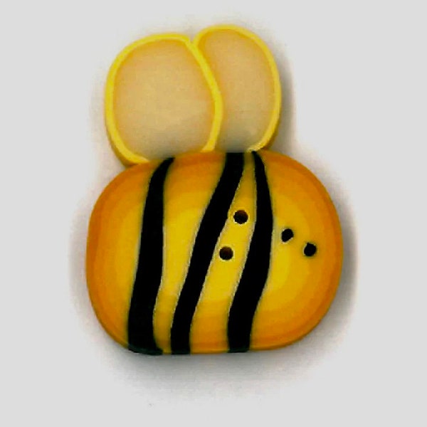 Buzz bee button , polymer clay button- nh1117 Just Another Button Company