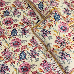 100% Pure Cotton Bedsheet Set | Soft Breathable Indian Print, King Size