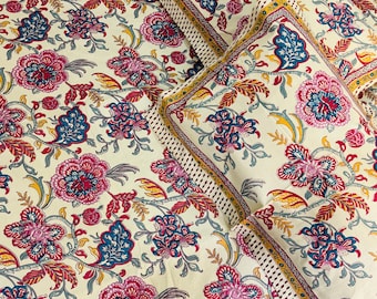 100% Pure Cotton Bedsheet Set | Soft Breathable Indian Print, King Size