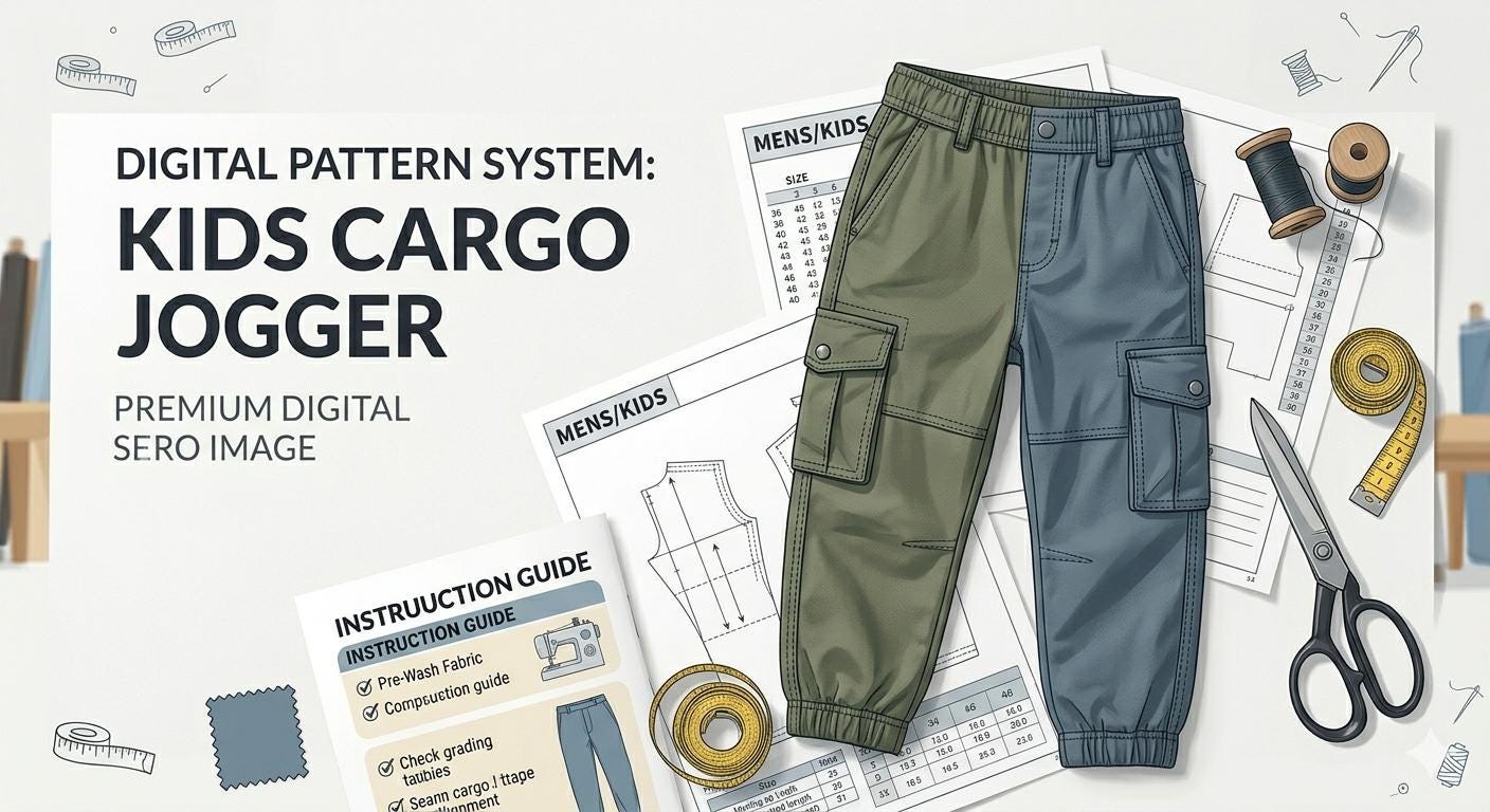 Kids Cargo Pants Sewing Pattern PDF With Full Guide - Etsy