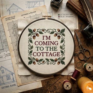30 Heated Rivalry Cross Stitch Pattern Bundle | I’m Coming to the Cottage Sampler