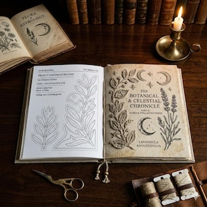 30 Heirloom Crochet Quiet Book Patterns: Dark Academia Botanical and Celestial Chronicle