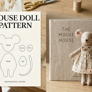 19 Precision Dollhouse Quiet Book Sewing Pattern Montessori Busy Book with Mouse Doll PDF