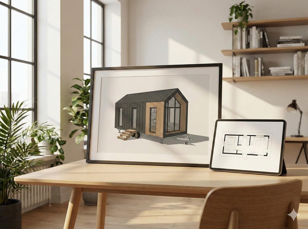 Modern Tiny House Plans | 1-bedroom Cabin Design Bundle | DIY Small ...