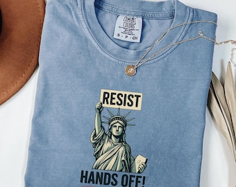 Resist Hands OFF Shirt,Anti Fascism Shirt, Anti ICE Shirt, Activist Shirt,Anti Trump Shirt, Resistance Shirt,Feminist Equality Top
