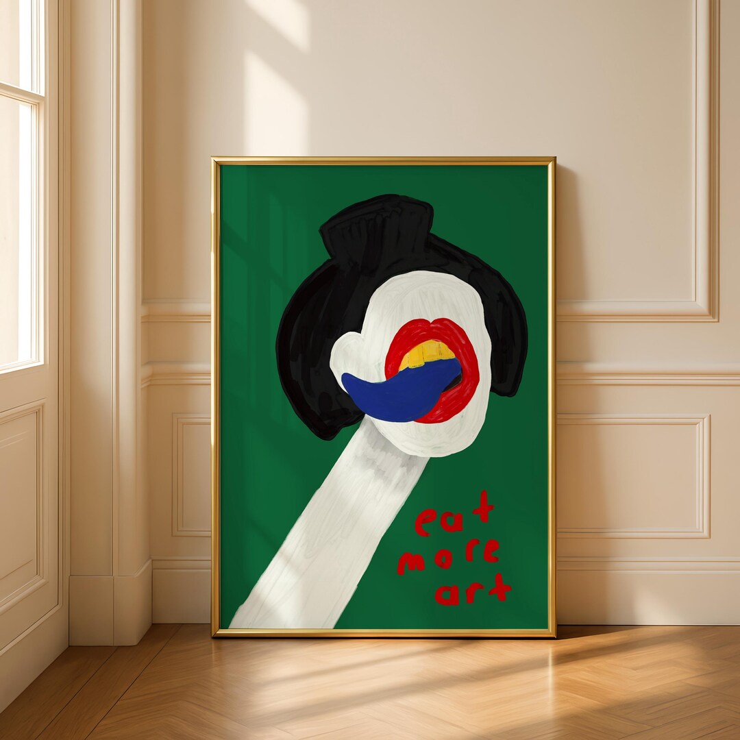 Eat More Art: Pop Art Print and Contemporary Surreal Poster for Modern ...