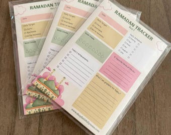 ラマダントラッカーメモ帳 | 祈り、断食、コーランの目標