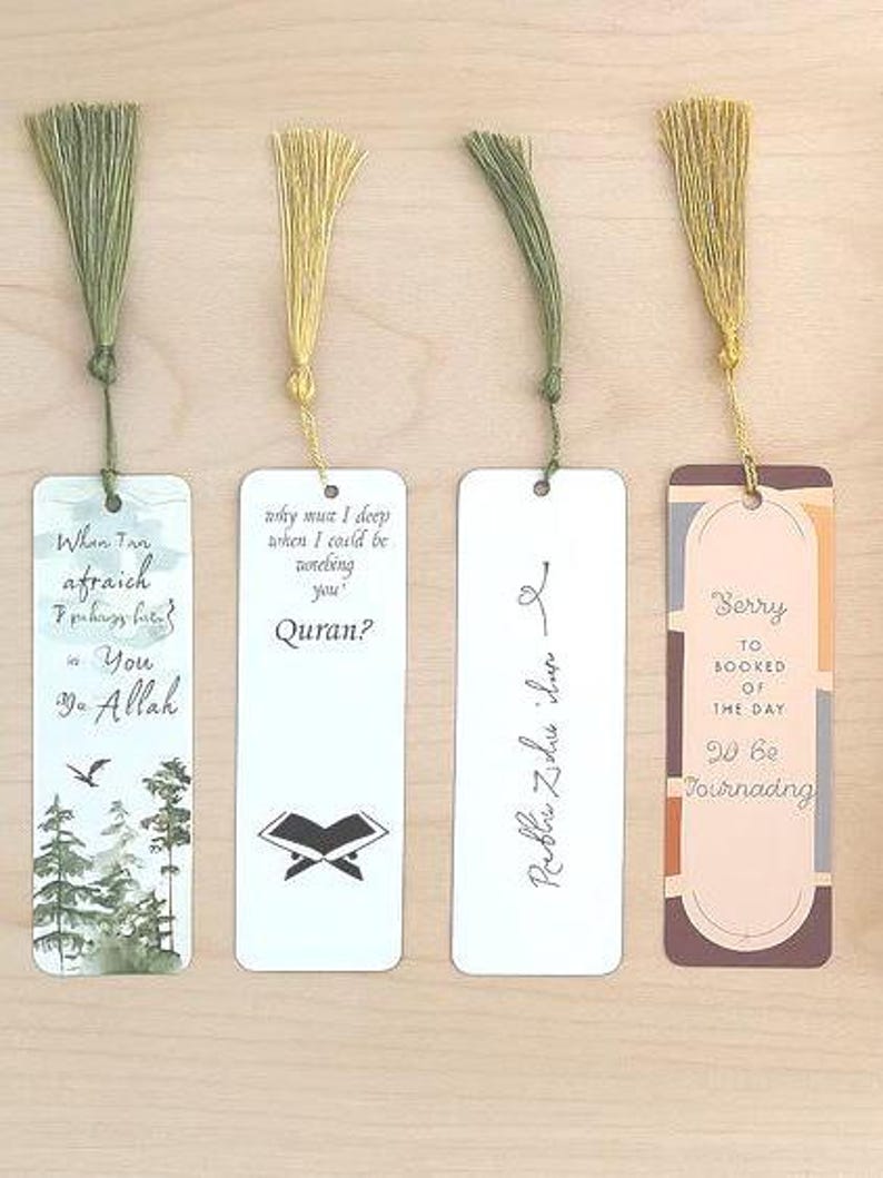 Islamic Bookmark Set | Quran, Inspirational Quotes, Ramadan Gift - Etsy