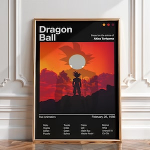 Dragon Ball Z Poster, Goku Art Print Vintage Artwork Christmas Gift