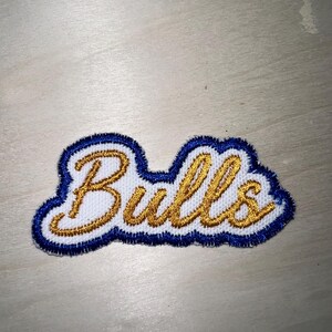 Miami Northwestern Bulls Script Embroidered Patch | Iron-On or Sew-On Patch | School Spirit | Varsity Letterman Patch | Transfer Slayer