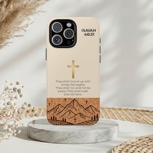 Personalized Bible Verse Phone Case, Christian iPhone 17 16  Cover, Custom Religious Case For Samsung Galaxy S26 S25