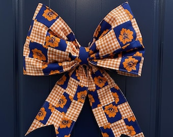 Giant Quilted Wedding Bow: Handmade Patchwork Fabric Decor