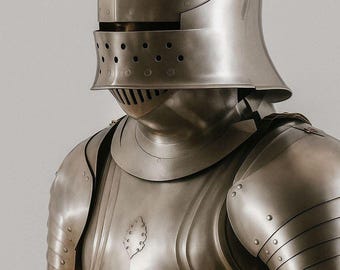 Wearable Gothic Knight Armor Suit: 18 Gauge Steel Crusader LARP Costume