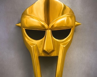 Handmade MF Doom Mask: Metal Replica for Cosplay