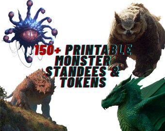 Figuras y fichas de monstruos de mesa y D&D imprimibles.
