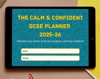 GCSE Revision Planner | Exam Timetable and Study Tracker | Printable & Digital Study Planner for Students + Parents