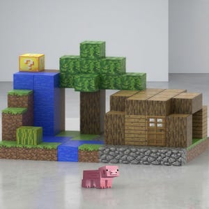 Zestaw klocków magnetycznych Minecraft, zabawka do zbudowania, prezent