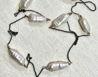 Biwa Pearl Necklace