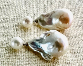 Baroque Pearl drop earrings