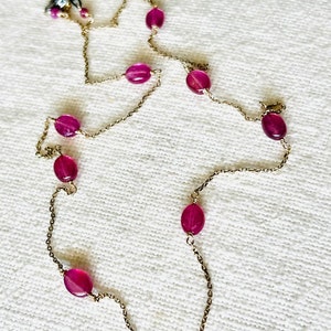 PINK SAPPHIRE NECKLACE, September Birthstone