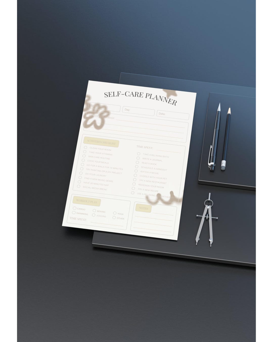 Self Care Planner Printable | Daily Wellness Tracker (PDF Download) - Etsy